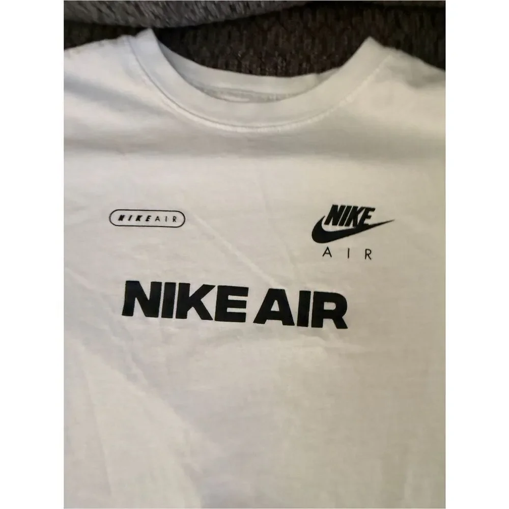 Nike White Tee with Black NIKE AIR Logo, youth XL